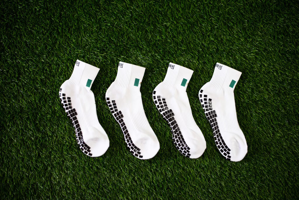 Premier Edge White Mexico Ankle Grip Socks